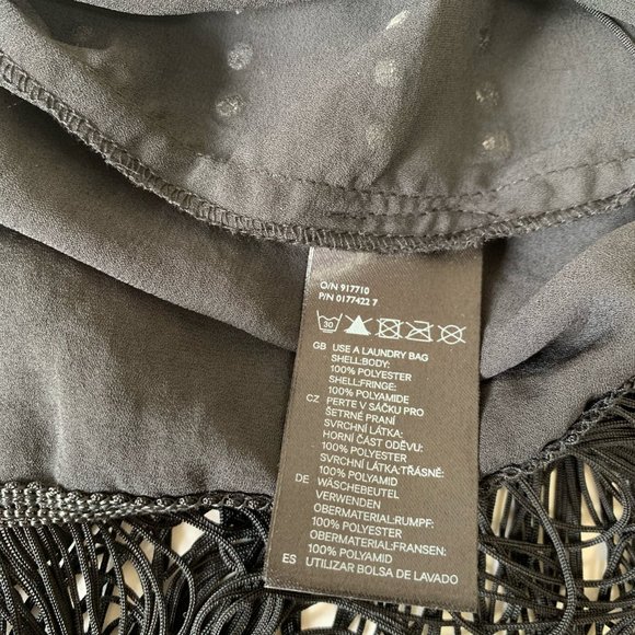 H&M | DIVIDED Black Bejewelled Fringe Top - Picture 6 of 6